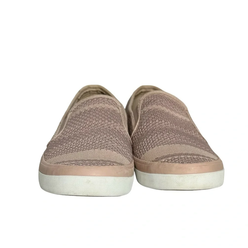 Sperry Seaside Striped Slip On Shoes Size 8 Knit Memory Foam Boat Shoe Pink EUC